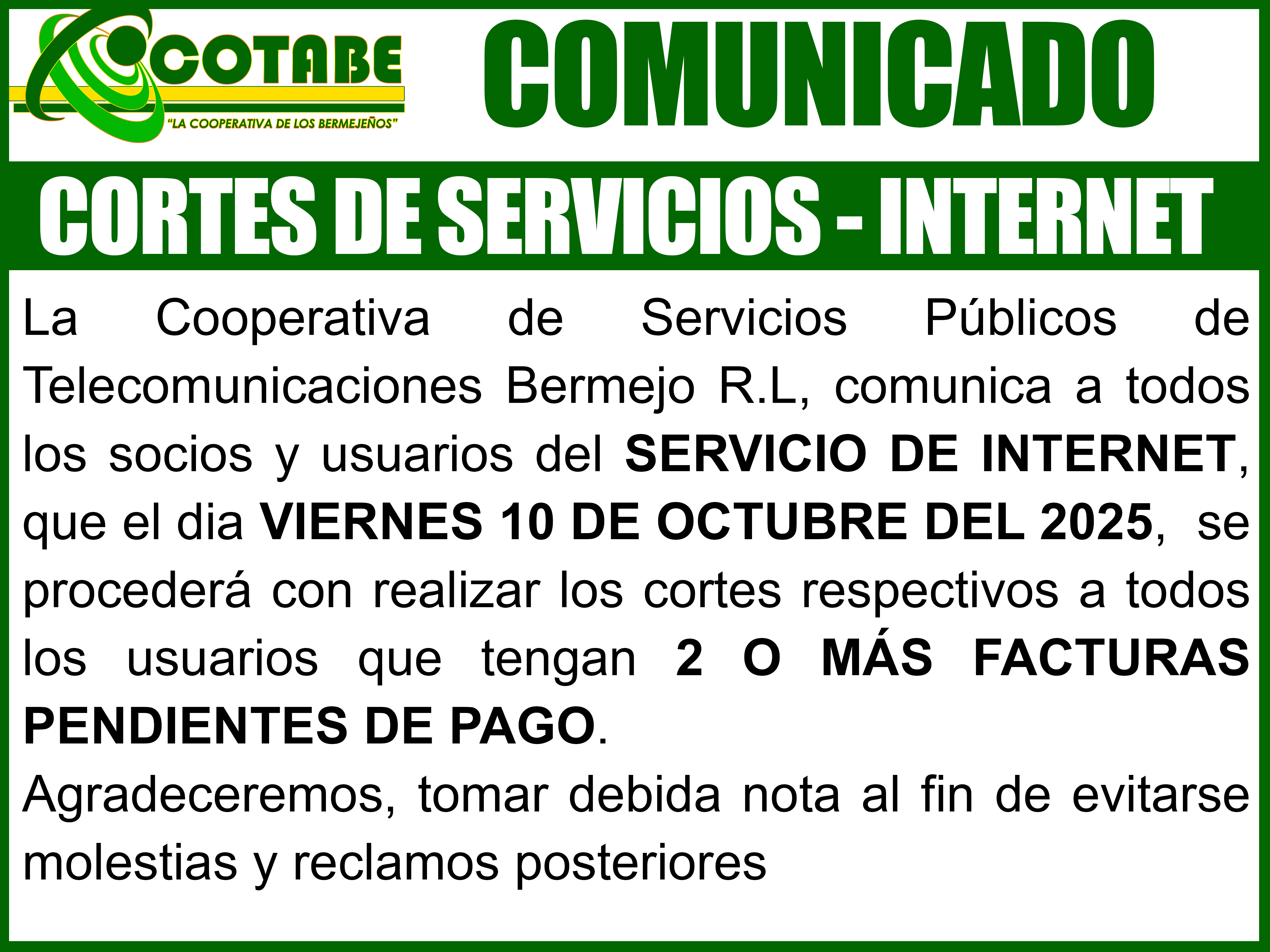Corte Octubre